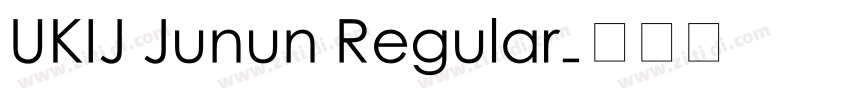 UKIJ Junun Regular字体转换